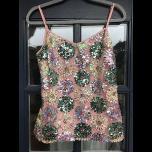 Brand new Shimmery Dress-Up Top with Pink backing by Anthropologie in Small